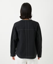 PHJGD12360 GEORGES RECH(小さいサイズ)(メゾン ドゥ サンク)  [セットアップ対応]ノーカラージップジャケット ブラック