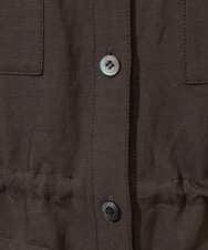 PHJGD30360 GEORGES RECH(小さいサイズ)(メゾン ドゥ サンク) リネン混サファリベスト ブラウン