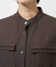 PHJGD30360 GEORGES RECH(小さいサイズ)(メゾン ドゥ サンク) リネン混サファリベスト ブラウン