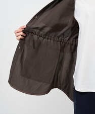 PHJGD30360 GEORGES RECH(小さいサイズ)(メゾン ドゥ サンク) リネン混サファリベスト ブラウン