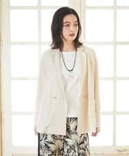PHJGD31390 GEORGES RECH(小さいサイズ)(メゾン ドゥ サンク)  [セットアップ対応]フレンチリネンテーラードジャケット ベージュ