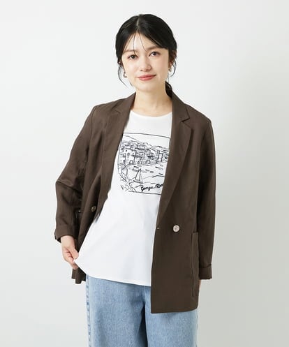 PHJGD31390 GEORGES RECH(小さいサイズ)  [セットアップ対応]フレンチリネンテーラードジャケット