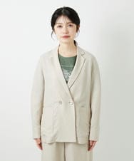 PHJGD31390 GEORGES RECH(小さいサイズ)(メゾン ドゥ サンク)  [セットアップ対応]フレンチリネンテーラードジャケット ブラウン