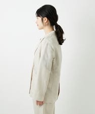 PHJGD31390 GEORGES RECH(小さいサイズ)(メゾン ドゥ サンク)  [セットアップ対応]フレンチリネンテーラードジャケット ブラウン