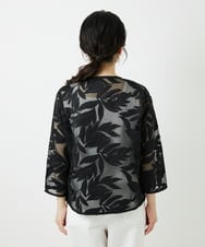 PHJGD37330 GEORGES RECH(小さいサイズ)(メゾン ドゥ サンク) メッシュアップリケノーカラージャケット ブラック