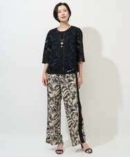 PHJGD37330 GEORGES RECH(小さいサイズ)(メゾン ドゥ サンク) メッシュアップリケノーカラージャケット ブラック