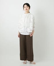 PHJGD37330 GEORGES RECH(小さいサイズ)(メゾン ドゥ サンク) メッシュアップリケノーカラージャケット ブラック