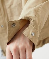 PHJGE35450 GEORGES RECH(小さいサイズ)(メゾン ドゥ サンク) グログランショートマウンテンパーカー ベージュ