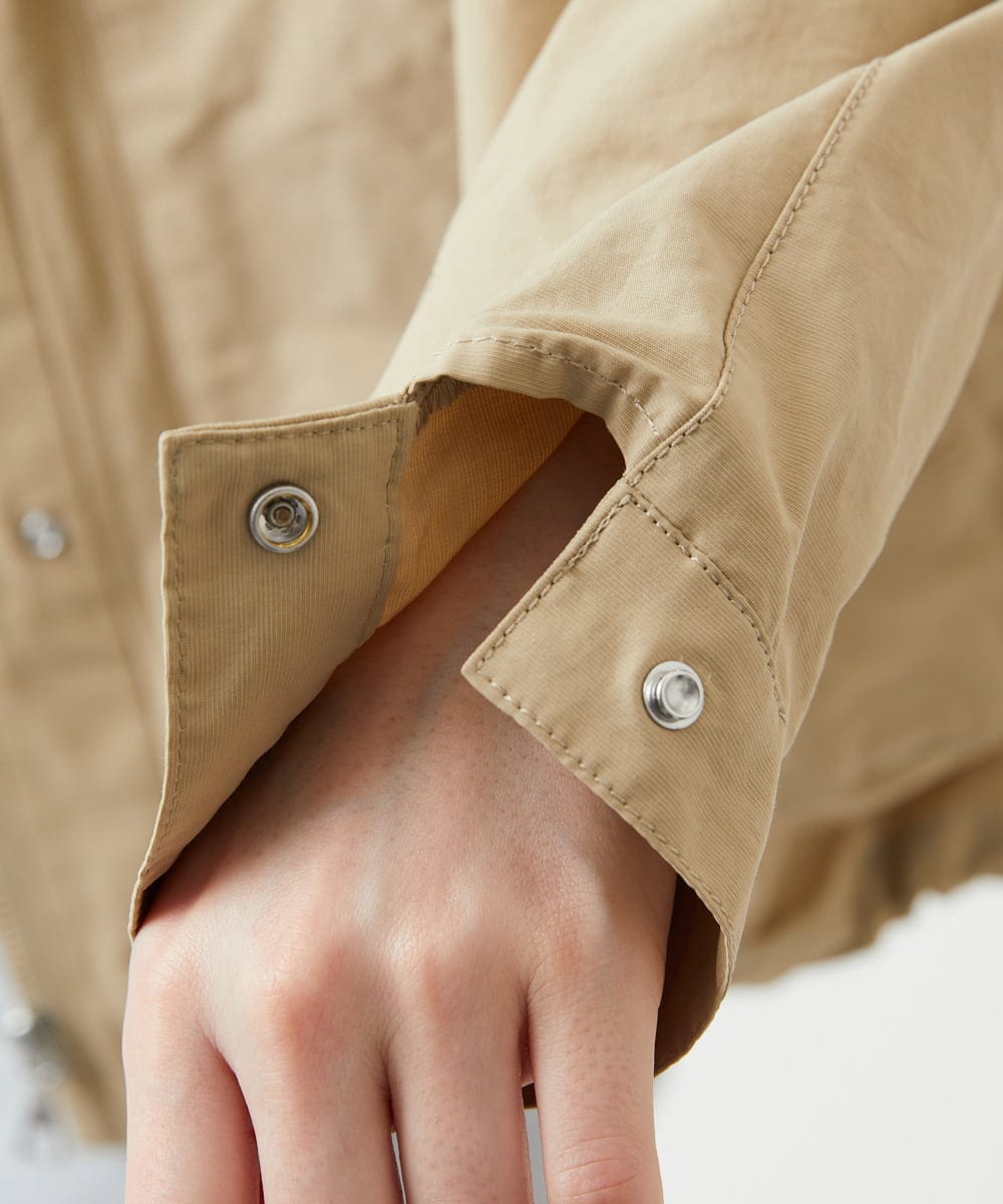 PHJGE35450 GEORGES RECH(小さいサイズ)(メゾン ドゥ サンク) グログランショートマウンテンパーカー ベージュ