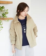 PHJGE35450 GEORGES RECH(小さいサイズ)(メゾン ドゥ サンク) グログランショートマウンテンパーカー ベージュ