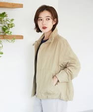 PHJGE35450 GEORGES RECH(小さいサイズ)(メゾン ドゥ サンク) グログランショートマウンテンパーカー ベージュ