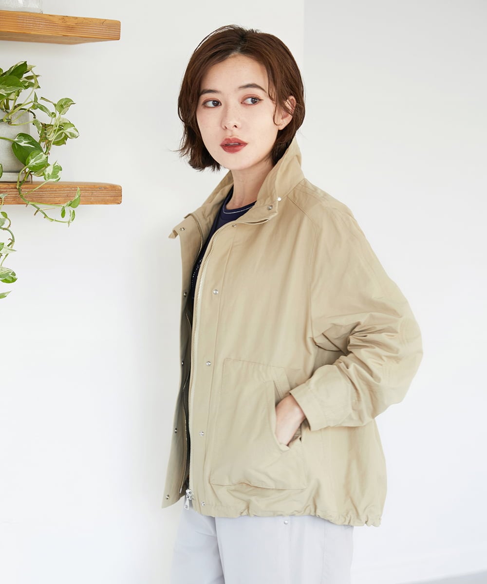 PHJGE35450 GEORGES RECH(小さいサイズ)(メゾン ドゥ サンク) グログランショートマウンテンパーカー ベージュ