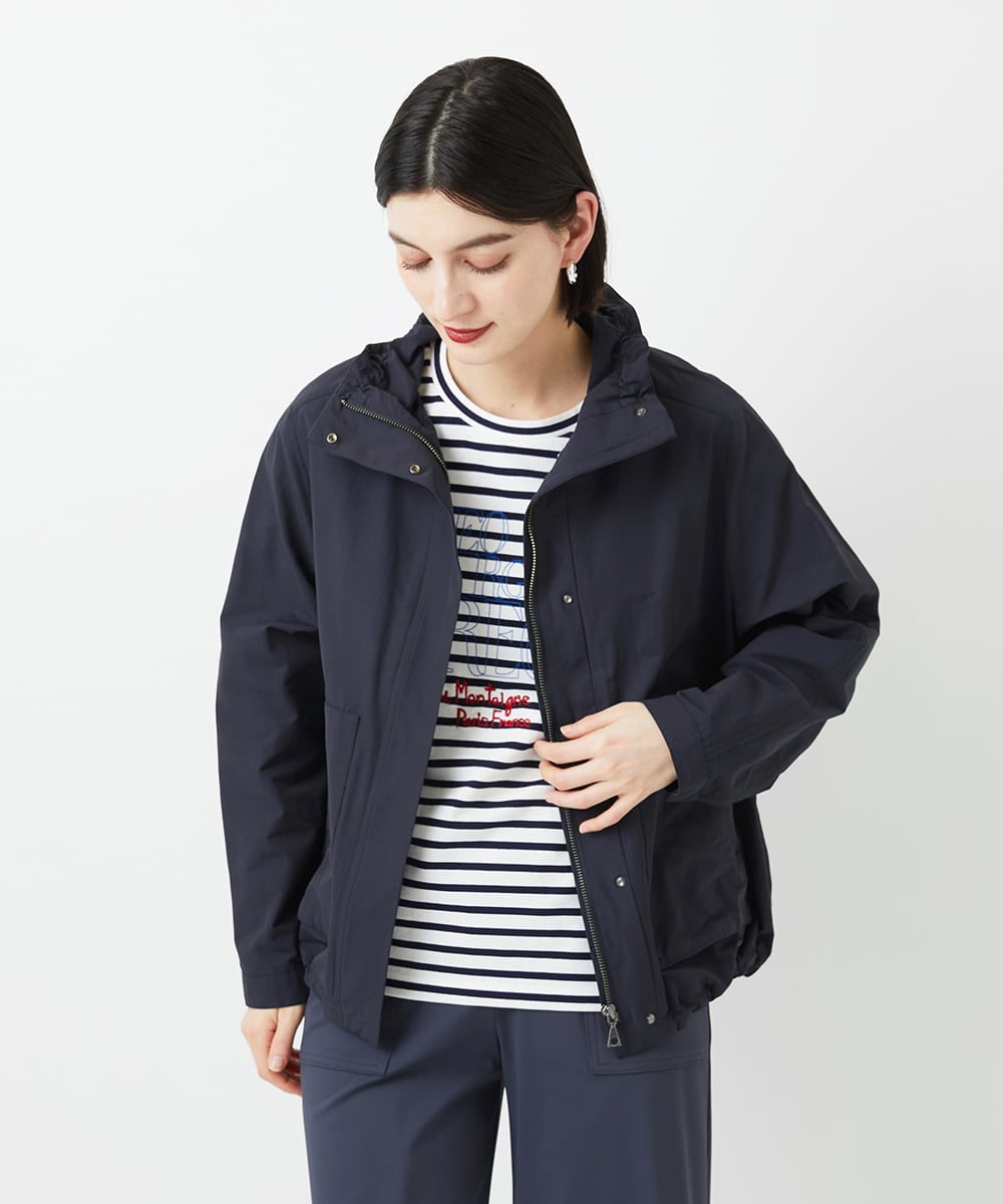 PHJGE35450 GEORGES RECH(小さいサイズ)(メゾン ドゥ サンク) グログランショートマウンテンパーカー ベージュ