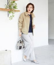 PHJGE35450 GEORGES RECH(小さいサイズ)(メゾン ドゥ サンク) グログランショートマウンテンパーカー ベージュ