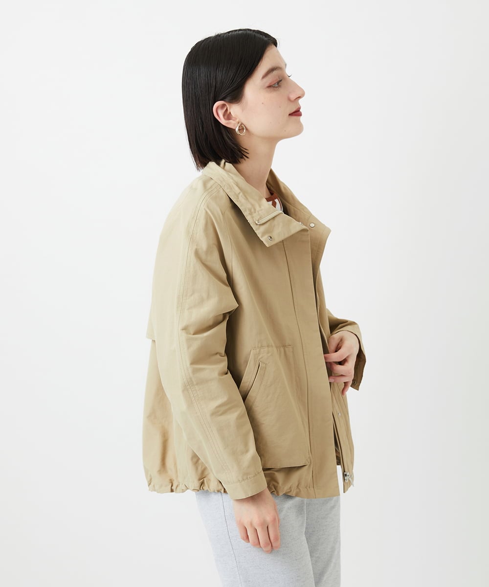 PHJGE35450 GEORGES RECH(小さいサイズ)(メゾン ドゥ サンク) グログランショートマウンテンパーカー ベージュ