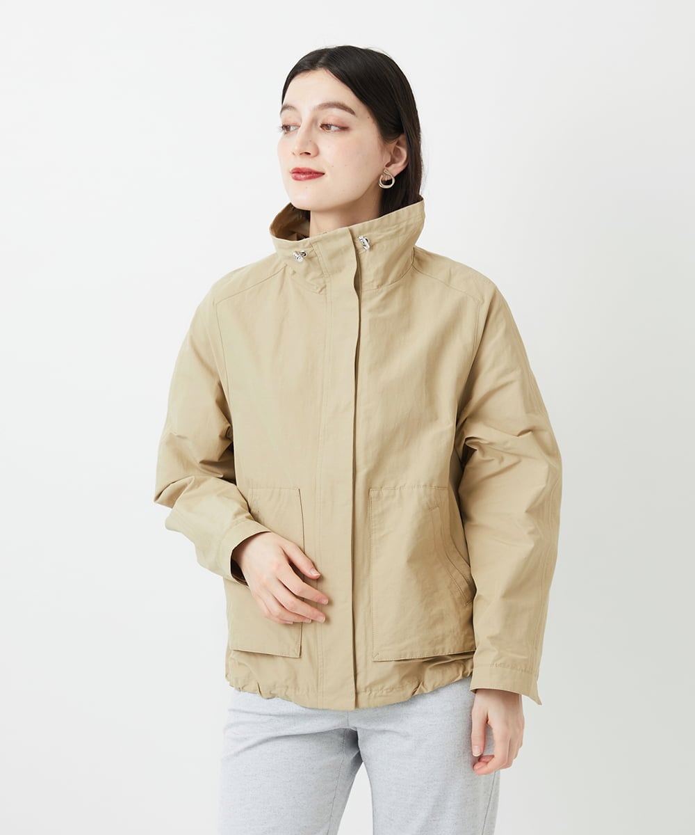 PHJGE35450 GEORGES RECH(小さいサイズ)(メゾン ドゥ サンク) グログランショートマウンテンパーカー ベージュ