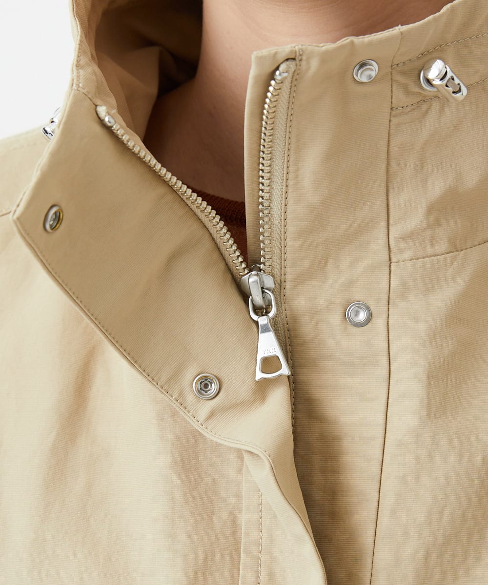 PHJGE35450 GEORGES RECH(小さいサイズ)(メゾン ドゥ サンク) グログランショートマウンテンパーカー ベージュ