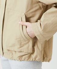 PHJGE35450 GEORGES RECH(小さいサイズ)(メゾン ドゥ サンク) グログランショートマウンテンパーカー ベージュ