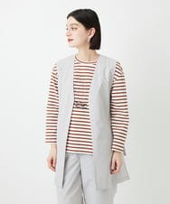 PHJGE40330 GEORGES RECH(小さいサイズ)(メゾン ドゥ サンク)  [セットアップ対応]4WAYタフタロングジレ ライトグレー