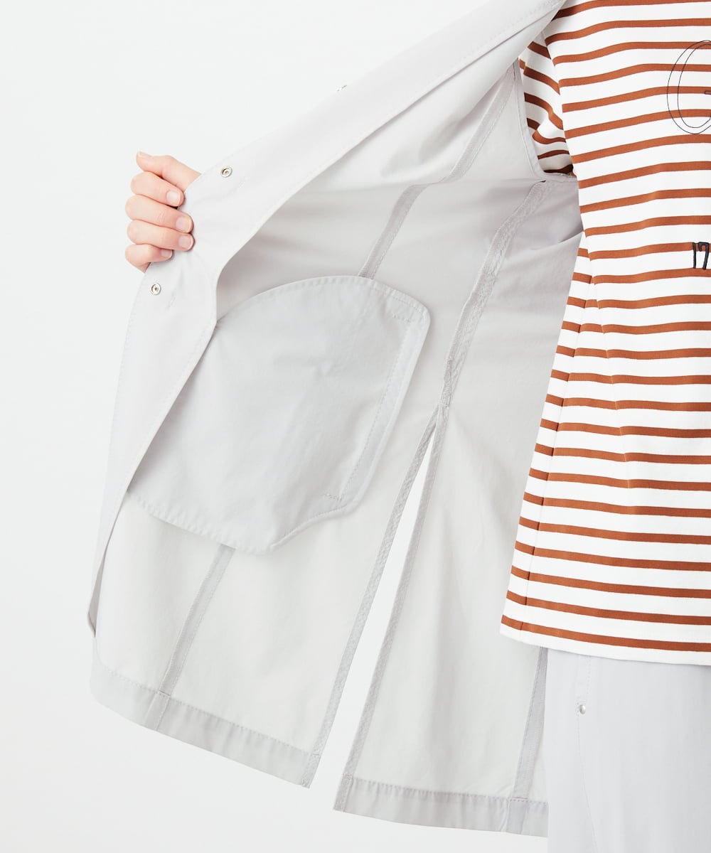 PHJGE40330 GEORGES RECH(小さいサイズ)(メゾン ドゥ サンク)  [セットアップ対応]4WAYタフタロングジレ ライトグレー