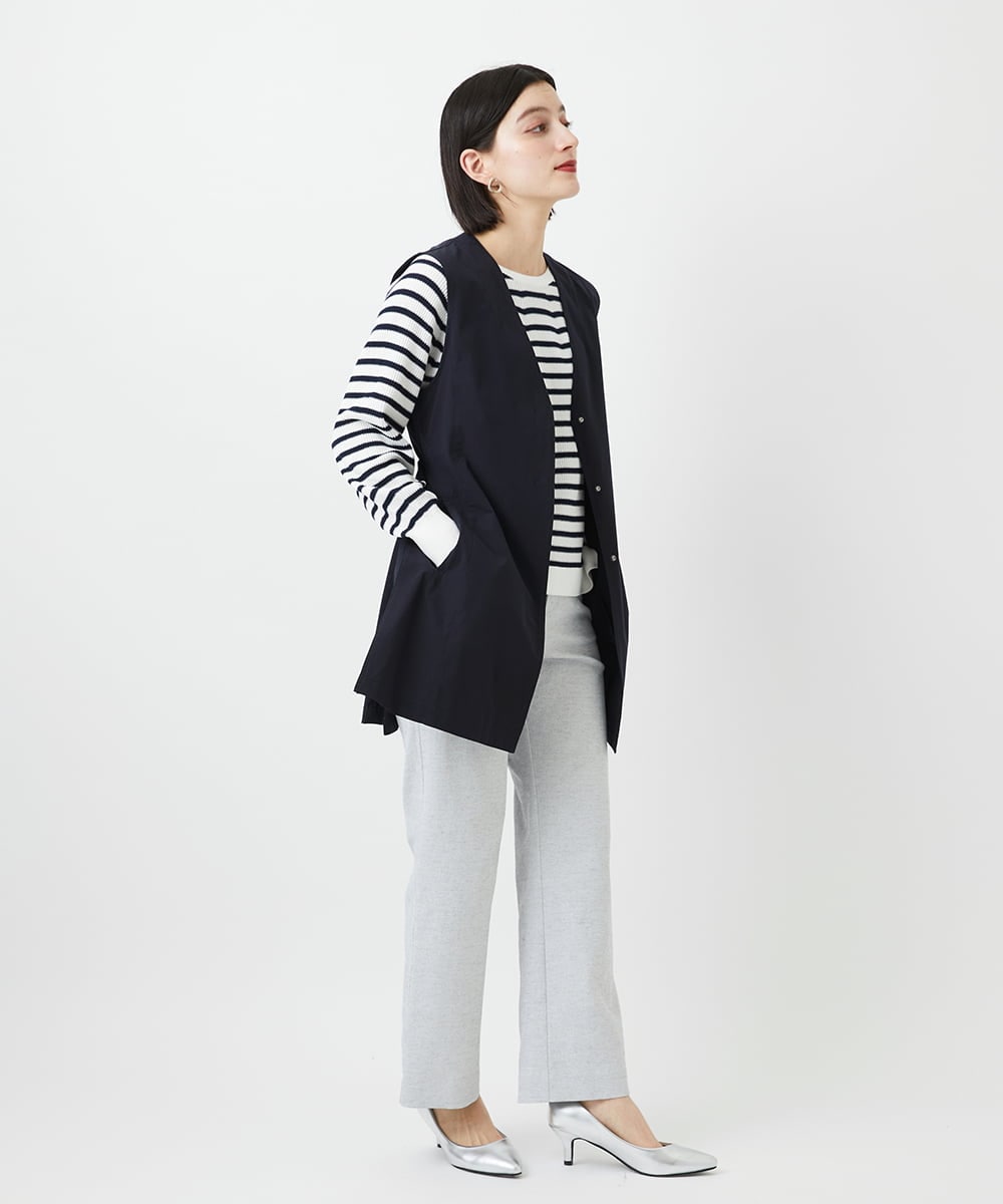 PHJGE40330 GEORGES RECH(小さいサイズ)(メゾン ドゥ サンク)  [セットアップ対応]4WAYタフタロングジレ ライトグレー