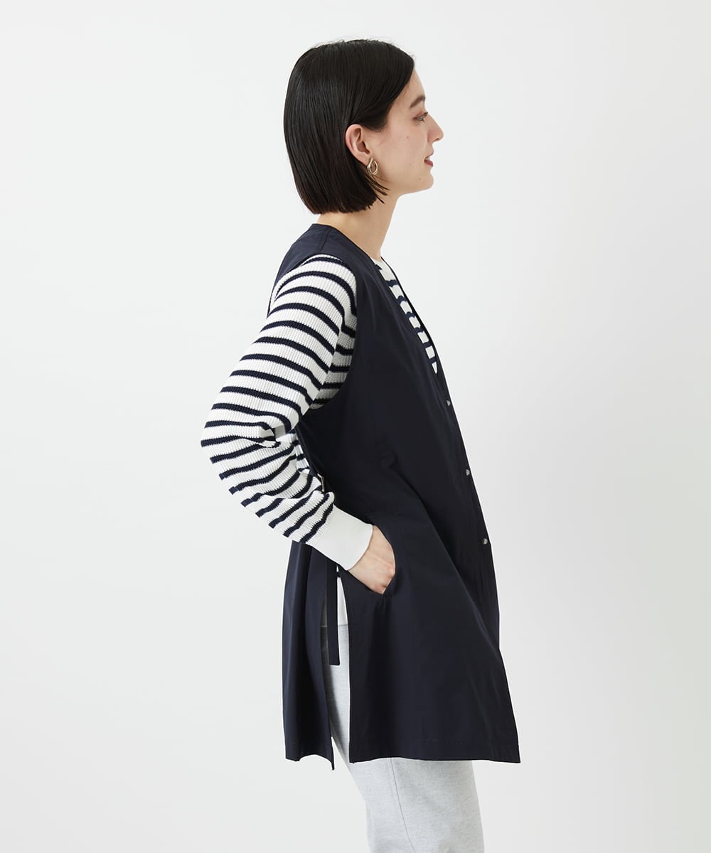 PHJGE40330 GEORGES RECH(小さいサイズ)(メゾン ドゥ サンク)  [セットアップ対応]4WAYタフタロングジレ ライトグレー