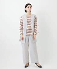 PHJGE40330 GEORGES RECH(小さいサイズ)(メゾン ドゥ サンク)  [セットアップ対応]4WAYタフタロングジレ ライトグレー