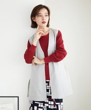 PHJGE40330 GEORGES RECH(小さいサイズ)(メゾン ドゥ サンク)  [セットアップ対応]4WAYタフタロングジレ ライトグレー