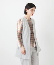 PHJGE40330 GEORGES RECH(小さいサイズ)(メゾン ドゥ サンク)  [セットアップ対応]4WAYタフタロングジレ ライトグレー