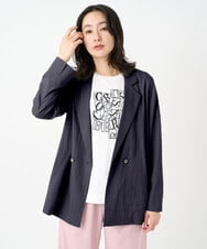 PHJGE47390 GEORGES RECH(小さいサイズ)(メゾン ドゥ サンク) ダブルブレストテーラードジャケット ネイビー