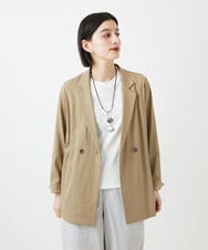 PHJGE47390 GEORGES RECH(小さいサイズ)(メゾン ドゥ サンク) ダブルブレストテーラードジャケット ベージュ