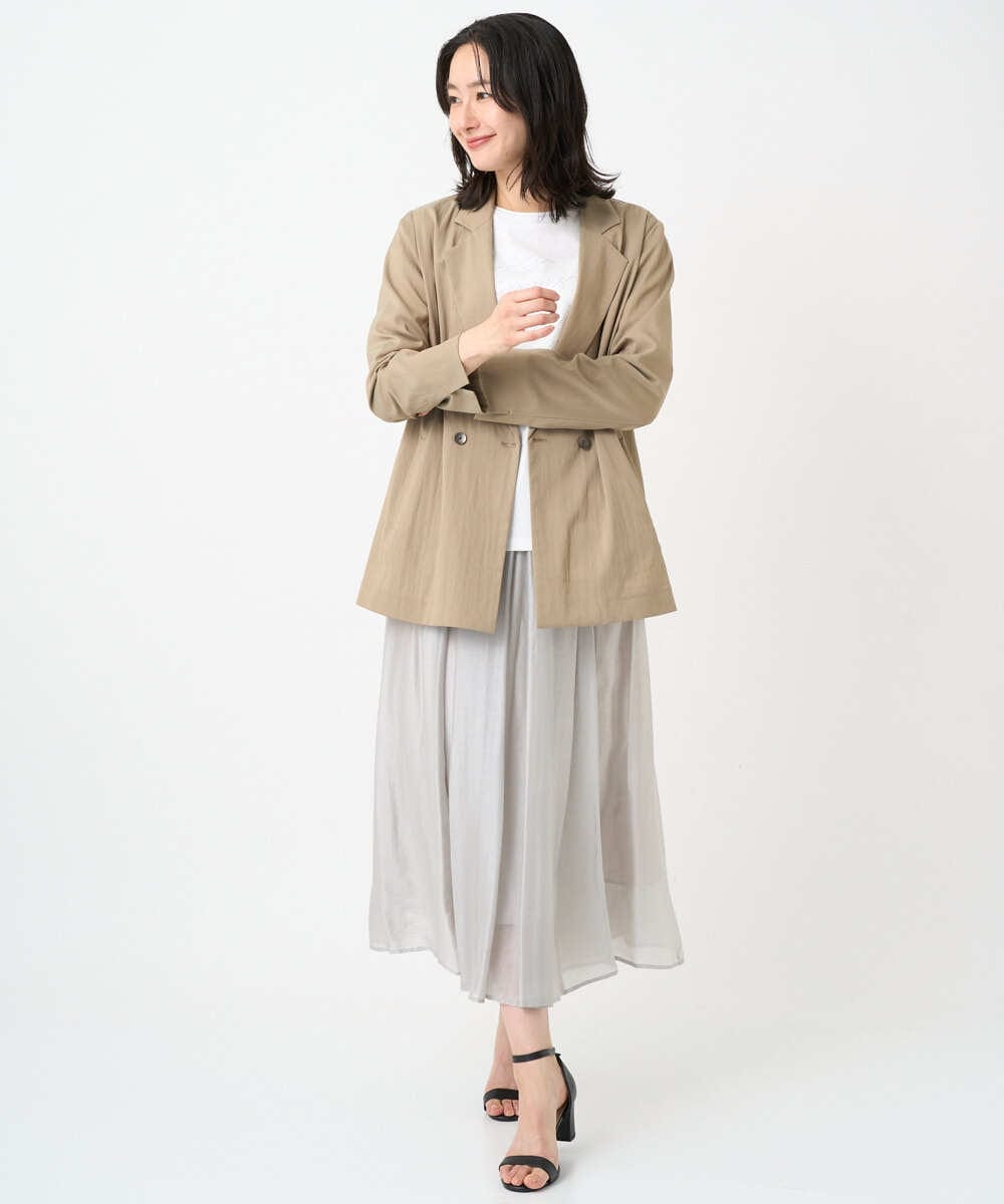 PHJGE47390 GEORGES RECH(小さいサイズ)(メゾン ドゥ サンク) ダブルブレストテーラードジャケット ベージュ