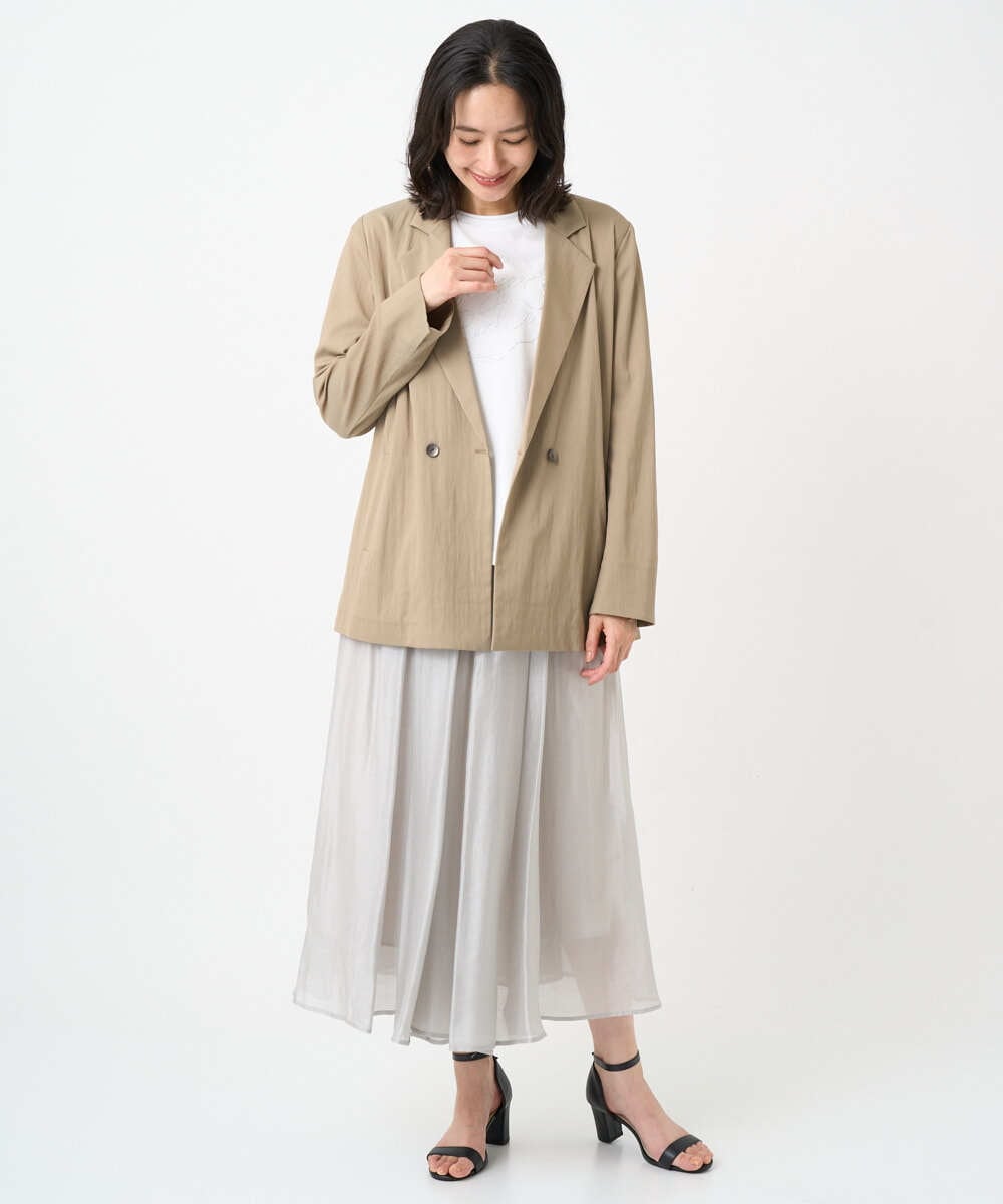 PHJGE47390 GEORGES RECH(小さいサイズ)(メゾン ドゥ サンク) ダブルブレストテーラードジャケット ベージュ