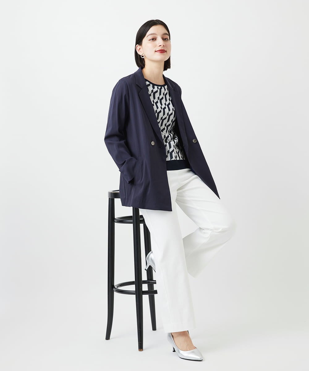 PHJGE47390 GEORGES RECH(小さいサイズ)(メゾン ドゥ サンク) ダブルブレストテーラードジャケット ベージュ