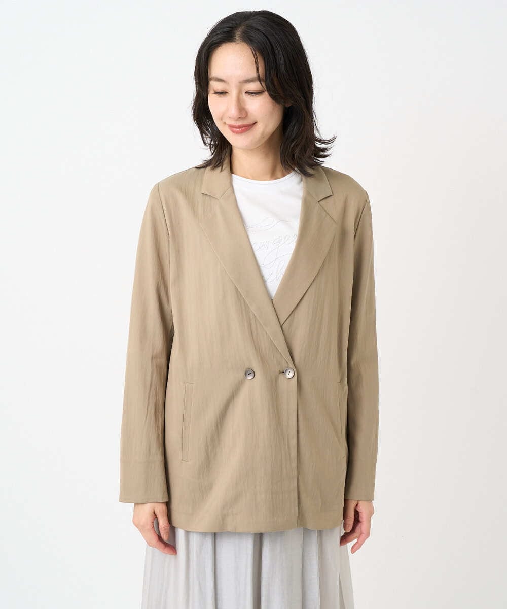 PHJGE47390 GEORGES RECH(小さいサイズ)(メゾン ドゥ サンク) ダブルブレストテーラードジャケット ベージュ