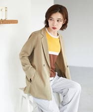 PHJGE47390 GEORGES RECH(小さいサイズ)(メゾン ドゥ サンク) ダブルブレストテーラードジャケット ベージュ