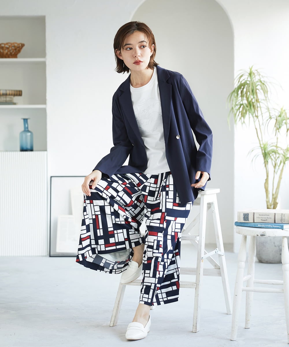 PHJGE47390 GEORGES RECH(小さいサイズ)(メゾン ドゥ サンク) ダブルブレストテーラードジャケット ベージュ