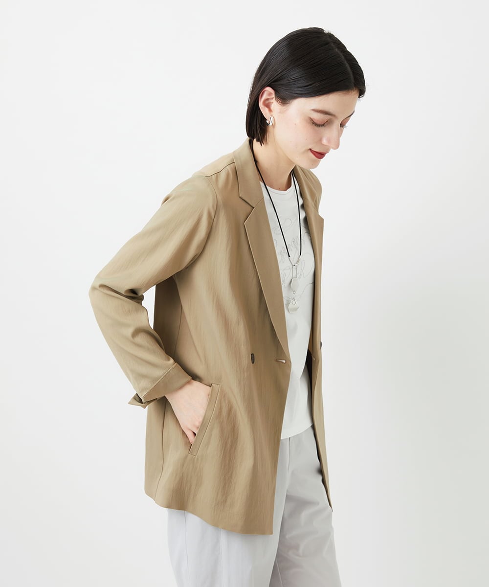 PHJGE47390 GEORGES RECH(小さいサイズ)(メゾン ドゥ サンク) ダブルブレストテーラードジャケット ベージュ