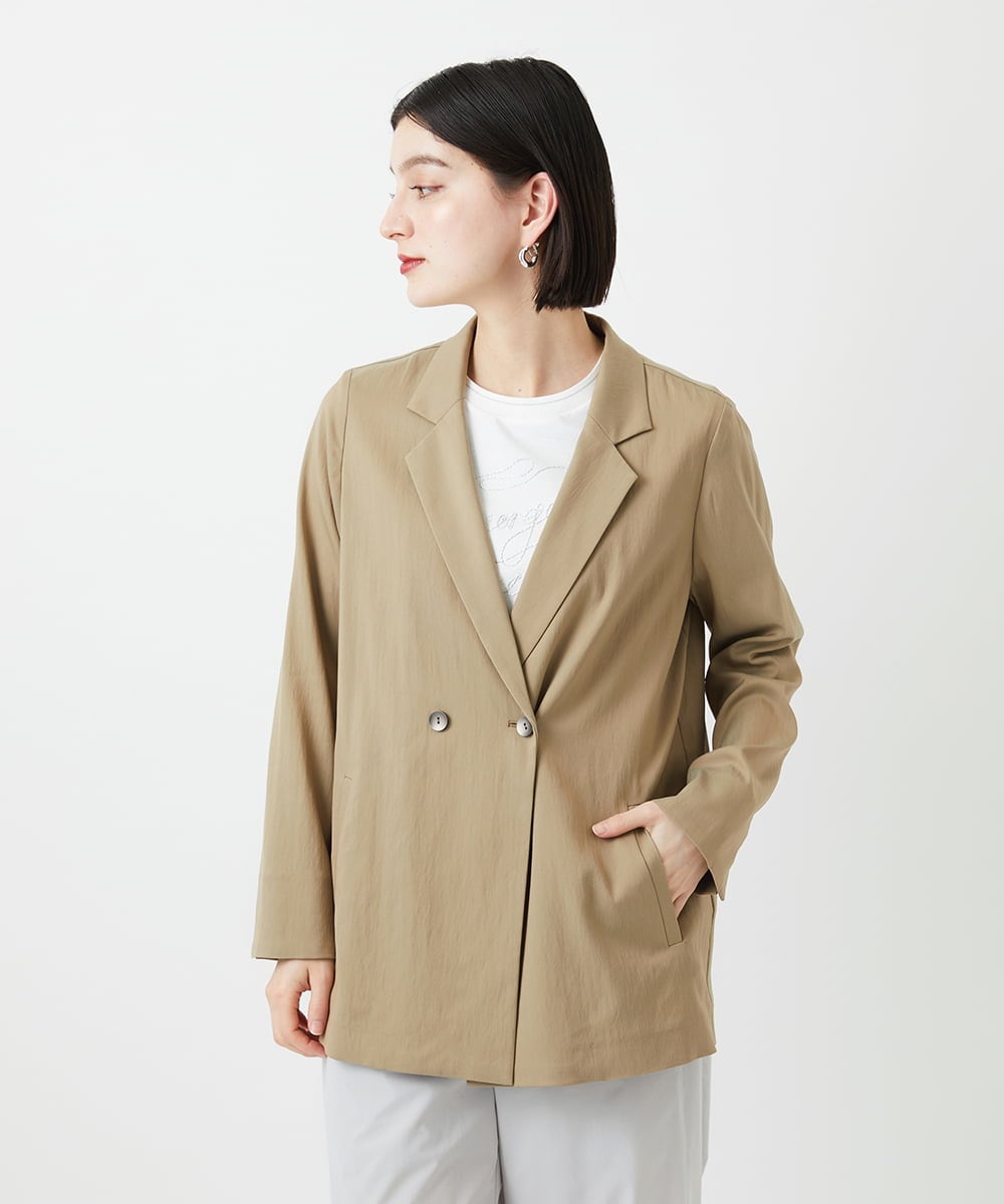 PHJGE47390 GEORGES RECH(小さいサイズ)(メゾン ドゥ サンク) ダブルブレストテーラードジャケット ベージュ