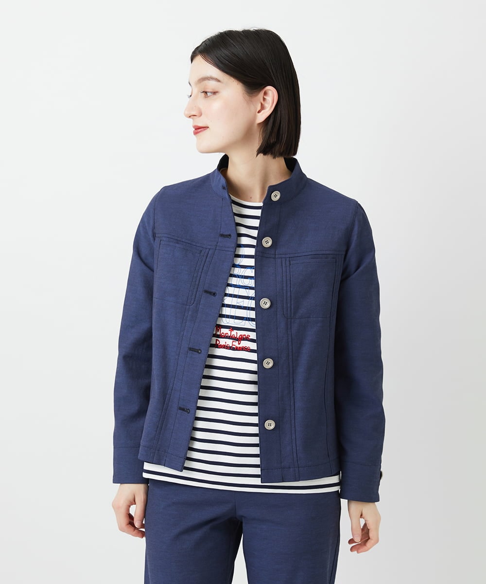 PHJGE52390 GEORGES RECH(小さいサイズ)(メゾン ドゥ サンク) シェルタリングドライオックスジャケット ネイビー