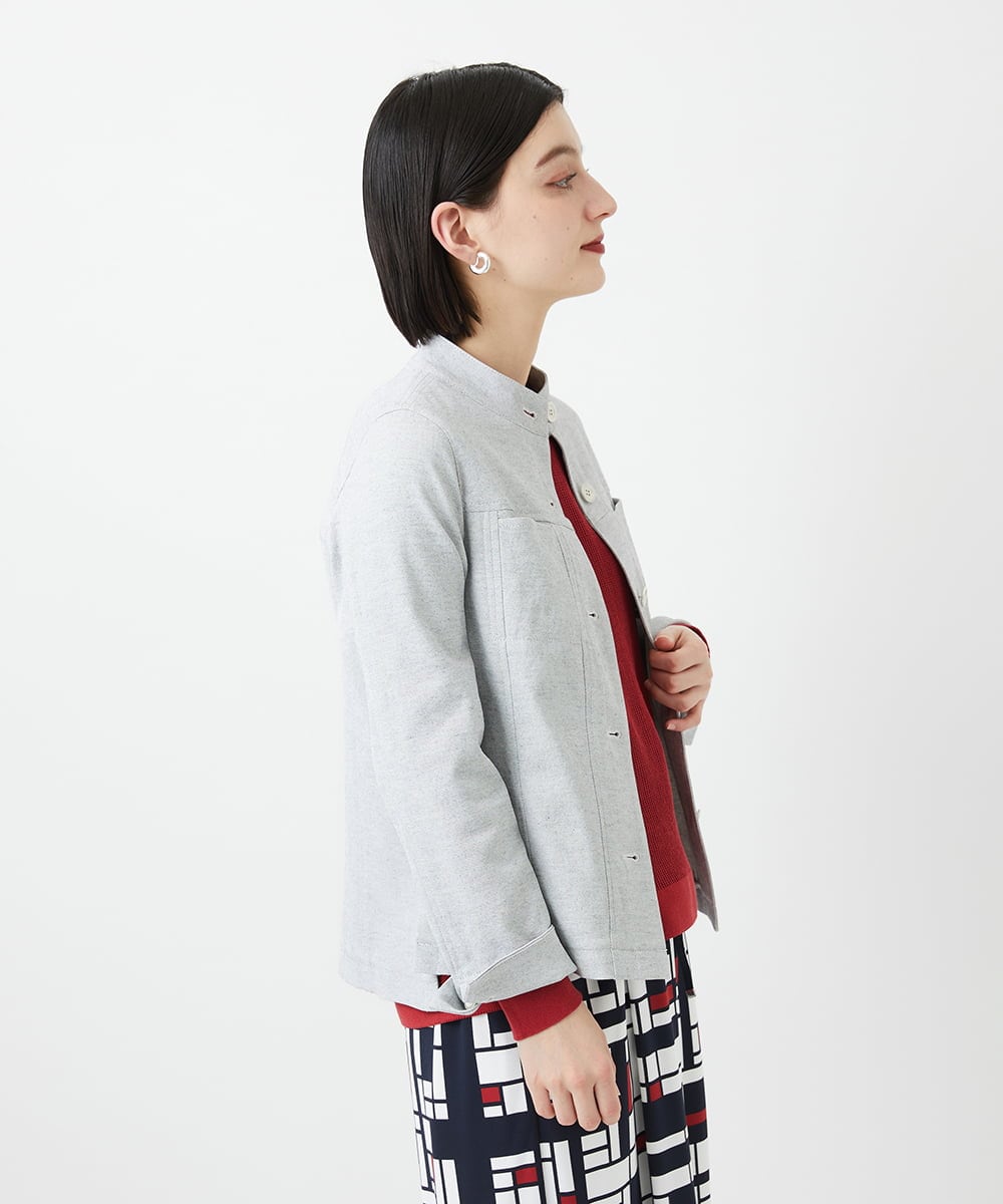 PHJGE52390 GEORGES RECH(小さいサイズ)(メゾン ドゥ サンク) シェルタリングドライオックスジャケット ライトグレー