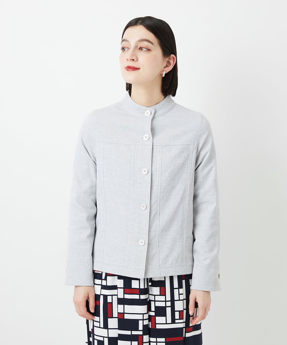 PHJGE52390 GEORGES RECH(小さいサイズ)(メゾン ドゥ サンク) シェルタリングドライオックスジャケット ライトグレー