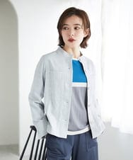 PHJGE52390 GEORGES RECH(小さいサイズ)(メゾン ドゥ サンク) シェルタリングドライオックスジャケット ライトグレー