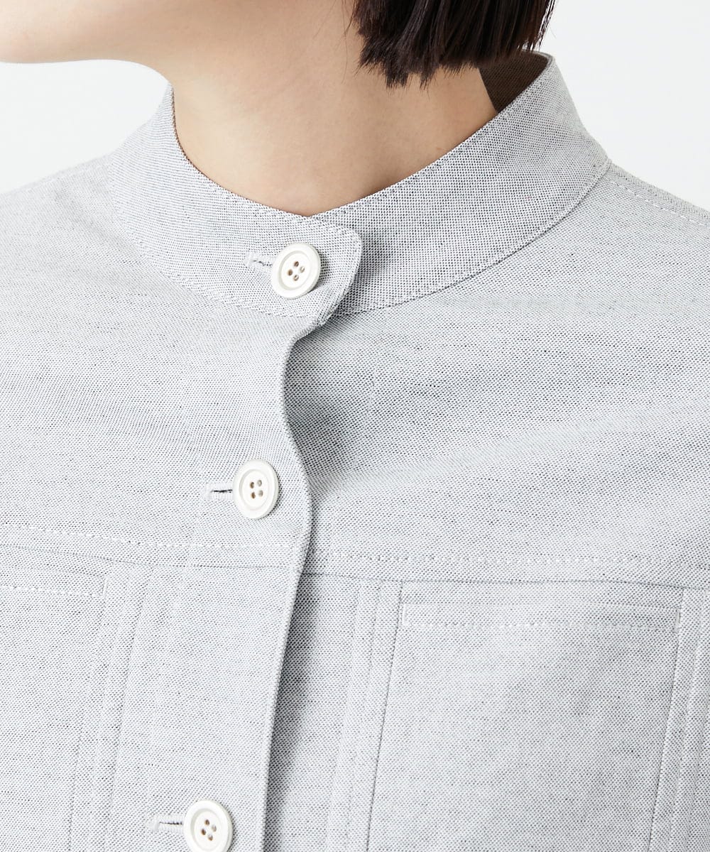 PHJGE52390 GEORGES RECH(小さいサイズ)(メゾン ドゥ サンク) シェルタリングドライオックスジャケット ライトグレー