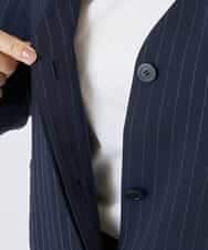 PHJGQ48390 GEORGES RECH(小さいサイズ)(メゾン ドゥ サンク) 【セットアップ対応】ピンストライプショートジャケット ネイビー
