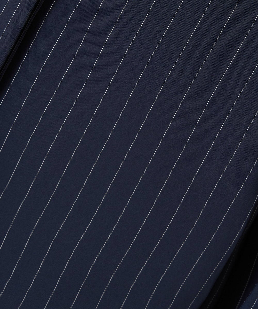 PHJGQ48390 GEORGES RECH(小さいサイズ)(メゾン ドゥ サンク) 【セットアップ対応】ピンストライプショートジャケット ネイビー