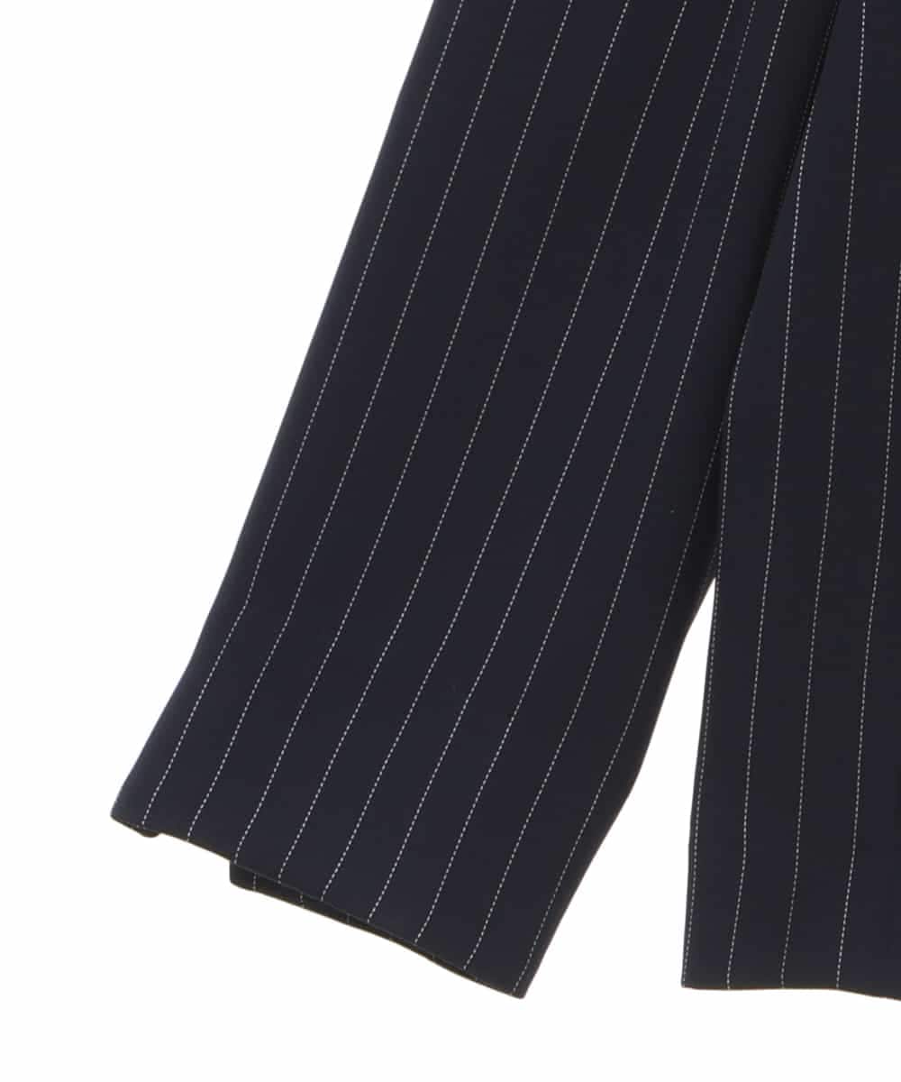 PHJGQ48390 GEORGES RECH(小さいサイズ)(メゾン ドゥ サンク) 【セットアップ対応】ピンストライプショートジャケット ネイビー