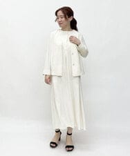 PHJGQ48390 GEORGES RECH(小さいサイズ)(メゾン ドゥ サンク) 【セットアップ対応】ピンストライプショートジャケット ネイビー