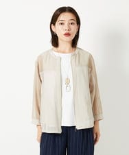 PHJHD44330 GEORGES RECH(小さいサイズ)(メゾン ドゥ サンク) メッシュコンビシアーブルゾン ベージュ
