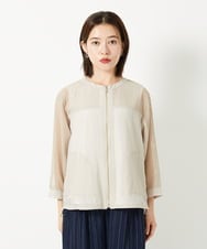 PHJHD44330 GEORGES RECH(小さいサイズ)(メゾン ドゥ サンク) メッシュコンビシアーブルゾン ベージュ